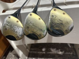 Vintage Right Handed Ping Karsten Driver & Fairway Lot of Golf Clubs