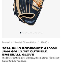 A2000 Wilson Baseball Glove Brand New
