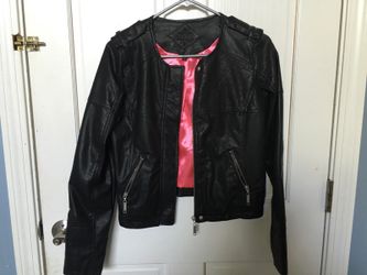 Faux leather jacket-- no tags but never worn.