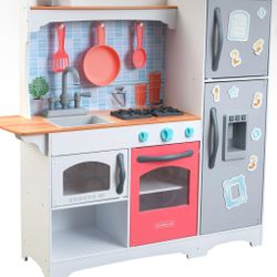 KidKraft Mosaic Magnetic Play Kitchen with Ice Maker & Accessory Play Set