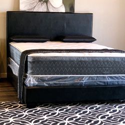 New King Size Bed With Mattress And Box spring Free Delivery 