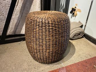 Rattan Drum Shaped Stool