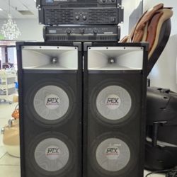 Pair Of Tower Speaker With Dual 12 in   42" Tall.