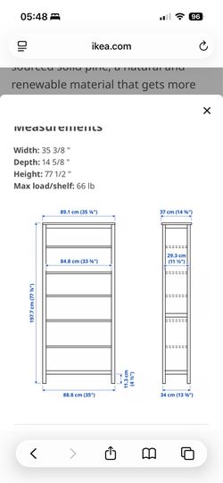 White bookcase shelf unit ( Henmes) from Ikea