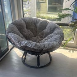 World Market Fur Chair (brand new cushion never used!)