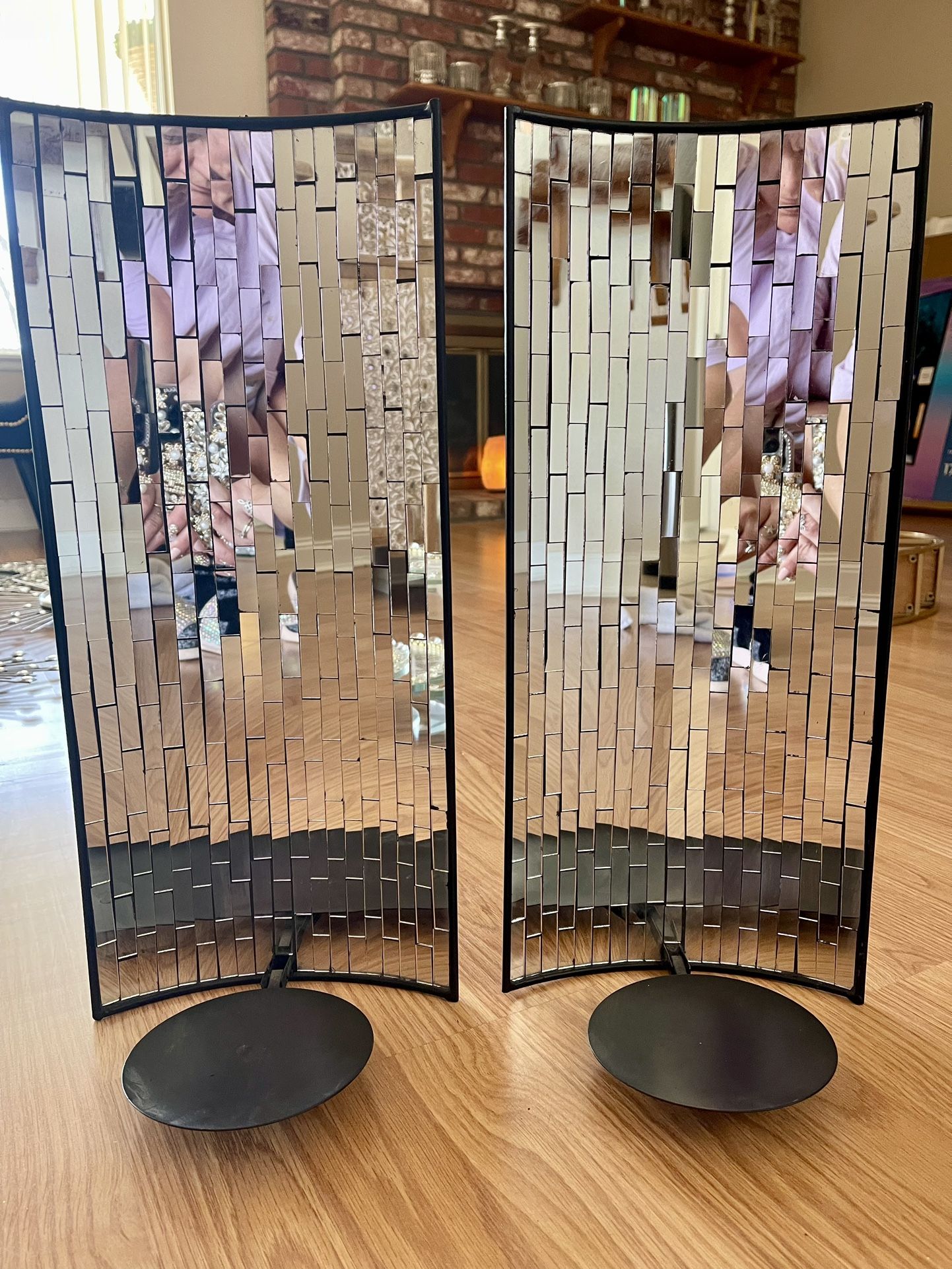 Mirror Wall Candle Holder Set