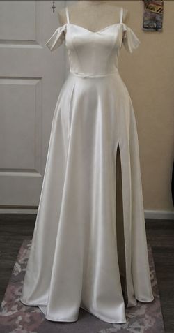 white elegant vintage dress