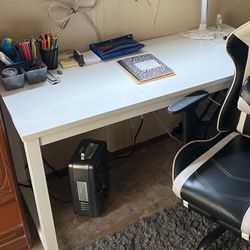 Large Desk and Adjustable Lamp.  (The chair is the photo was sold. )