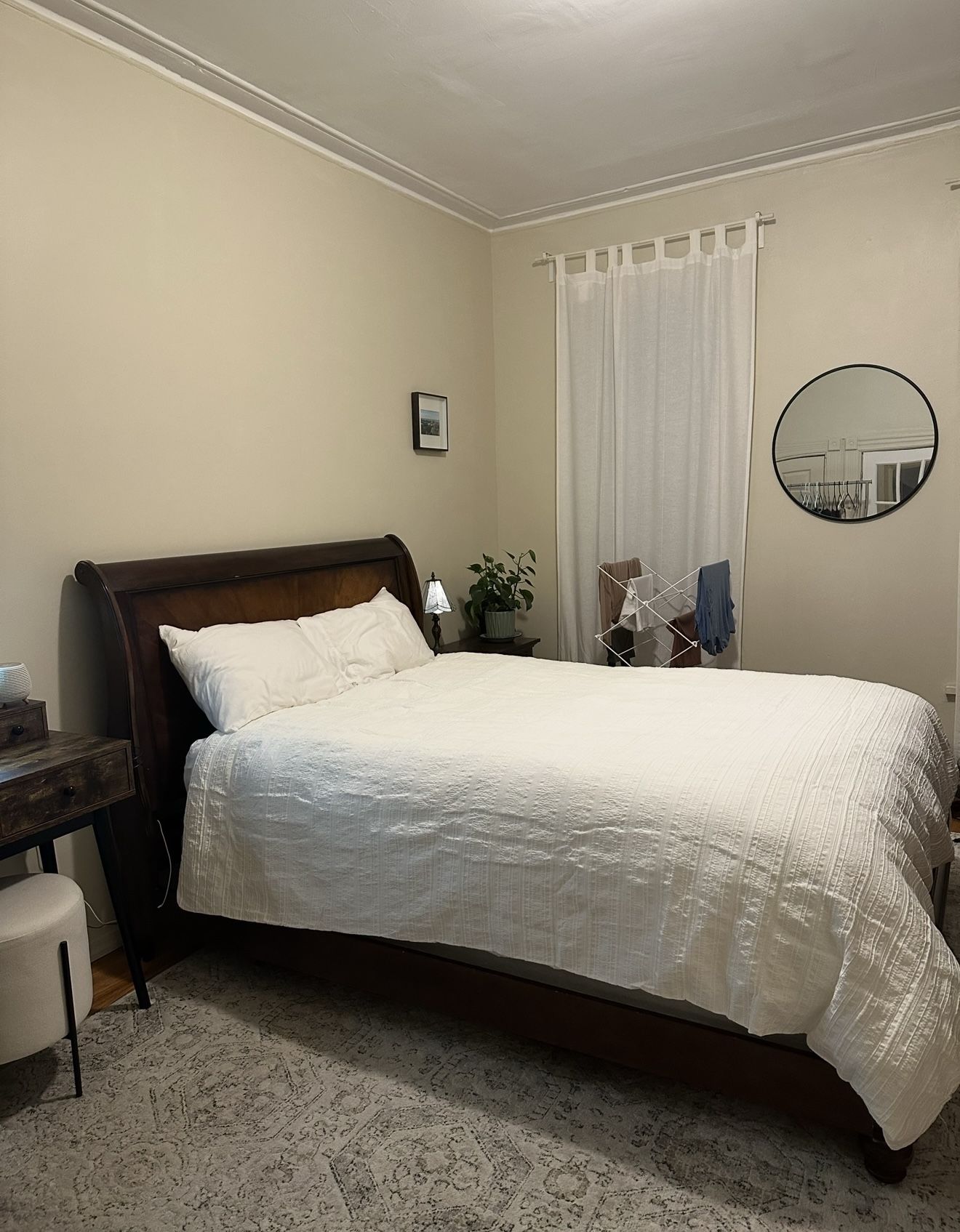 Sleigh Bed Frame — Full/Queen Size (Mattress not included)
