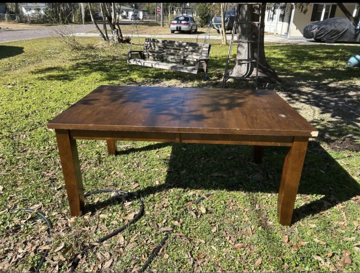 Solid Wood Dining/kitchen Table With Chairs