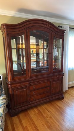 China Cabinet and Table with chairs