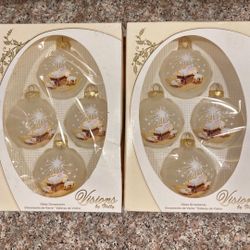 Vintage Nativity Christmas Ornaments 