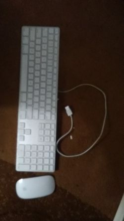 Apple A1243 MB110LL/A Wired Keyboard and Apple Mouse
