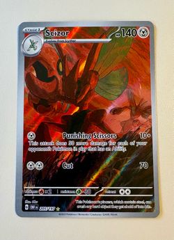 Pokemon Scizor 205/197 SV03 Obsidian Flames IR Full Art Holo English