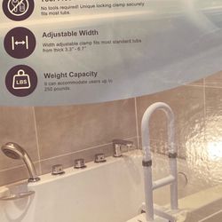HEPO Bathtub Safety Rail-Shower Grab bar