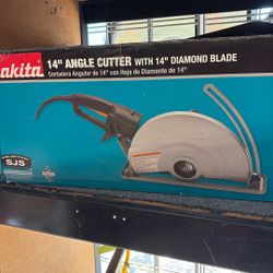 Makita 14” Angle Cutter With 14” Diamond Blade In Box