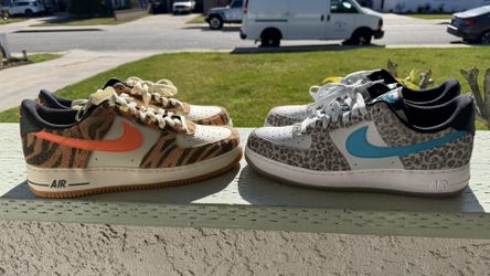 NIKE AIR FORCE 1 LOW DAKTARI STRIPES AND SNOW LEOPARD SZ 12 DUNK JORDAN
