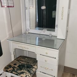Vanity and stool
