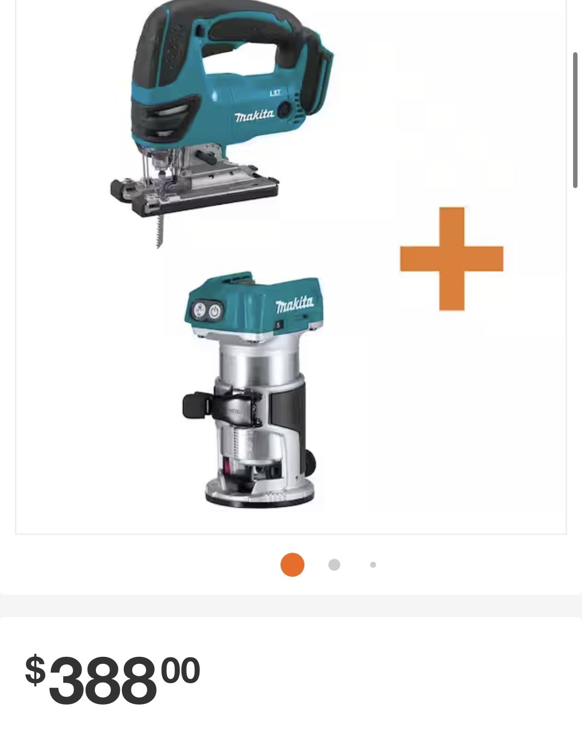 NEW Makita 18V LXT Lithium-Ion Cordless Jigsaw (Tool-Only) with 18V LXT  Lithium-Ion Brushless Variable Speed Compact Router for Sale in Lomita, CA  OfferUp