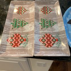 Xmas Plastic Platters