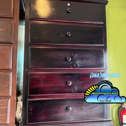 Five Drawer Dresser Cherry With Lock New Cajonera Comoda 