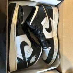 Black And White Mid Jordan 1s