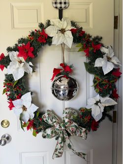 Giant Pretty Handmade Christmas Wreath see description