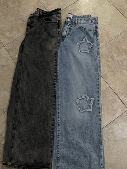 Black and star jeans