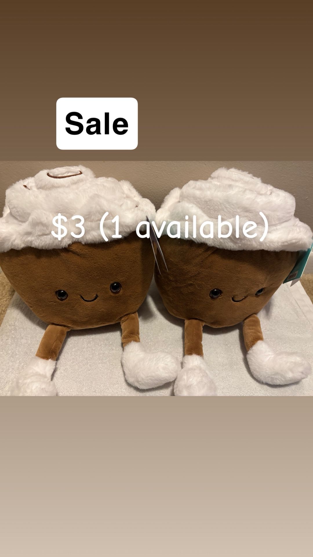 Hot Chocolate Stuffed Toy - 1 Left 