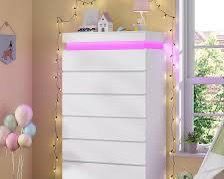 White Tall Chest of 7 Drawers