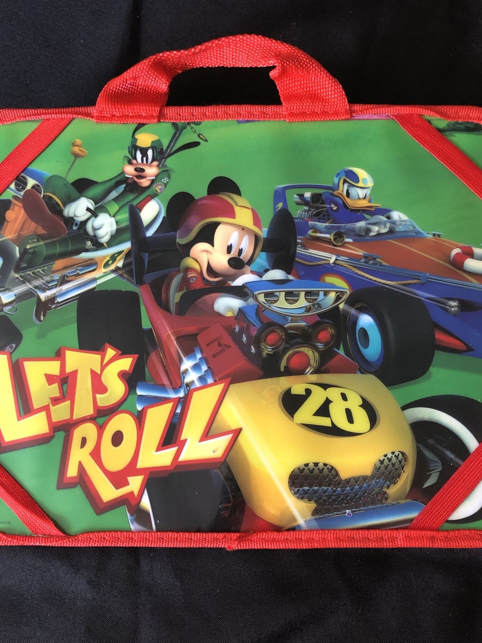 Mickey Mouse Lap Desk With Zipper Pocket On The Backside