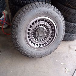 17x9 Vrock Rims 6 Lug 6x139 On Used Tires 285 70 17