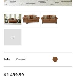 Ashley Furniture Suede Loveseat 