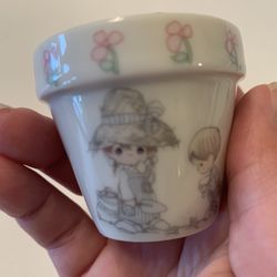 Precious Moments Small Flower Pot Mother Gift 1986 Coral Springs 33071