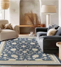 New 6x9 boho floral area rug