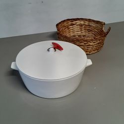 Vintage Schmid Ironstone casserole dish Lagardo Tackett Mid Century Mcm 