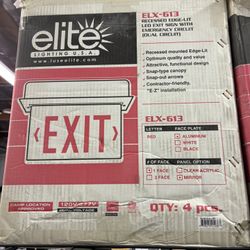 ELX-613  RECESSED EDGE-LIT LED EXIT