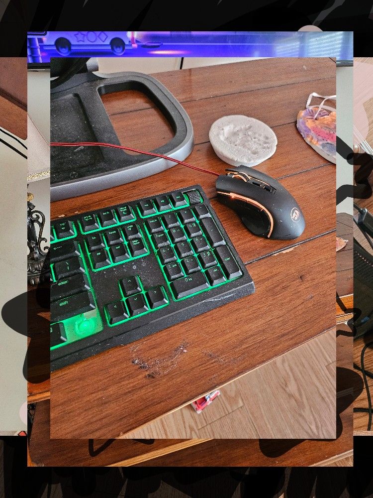 Keyboard, Mouse, Monitor 