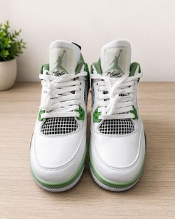 Air Jordan 4 Retro Green and White