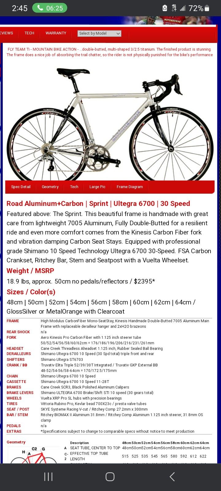 Motobecane Sprint Motobecane Road Bike Size Chart Carbon Fiber