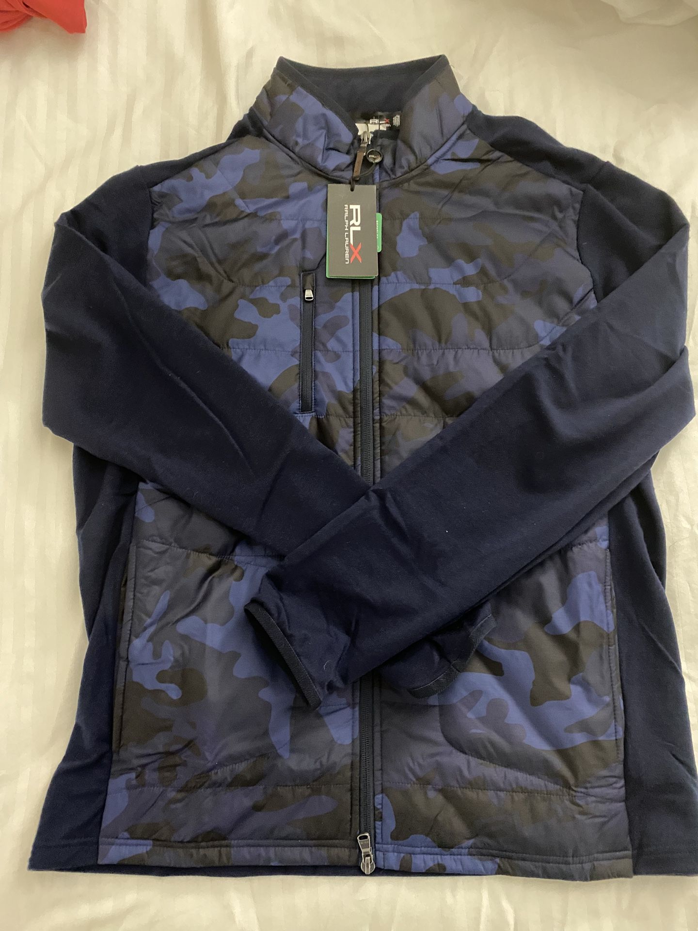 Camo-Paneled Stretch Terry Jacket RLX Retails $250