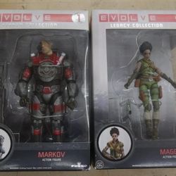 LOT 2 Evolve Legacy Collection #1 MARKOV #4 MAGGIE  Action Figure Funko