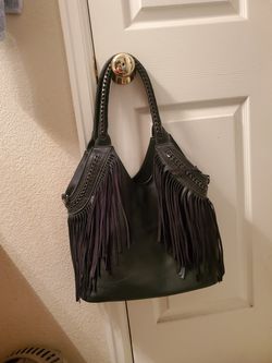 Black Western style purse