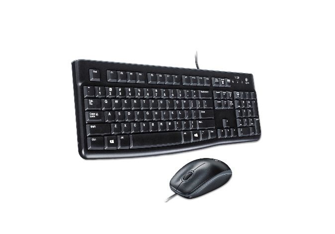 NEW Logitech Wired Computer Desktop / Laptop Set Keyboard Mouse USB