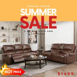 2 PC RECLINER SOFA AND LOVESEAT