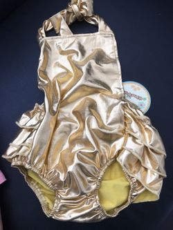 Baby gold onesie