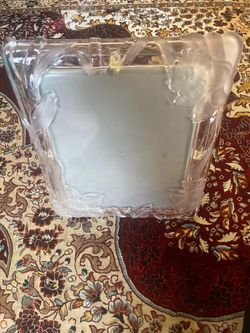 Vintage Fifth Avenue Crystal Picture Frame with scalloped edge