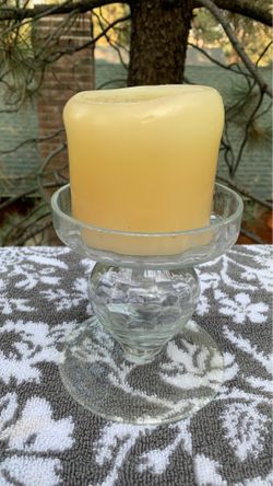 Glass candle holder
