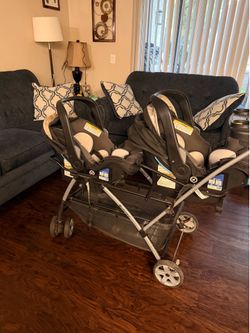 Twin car seat stroller combo
