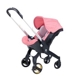 Cochildor Baby Stroller, Lightweight Foldable Newborn Travel Carrier Stroller, with 3 Modes, Adjustable Handle, 5-Point Safety Harness, Pink